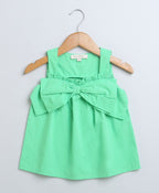 Sleeveless Cotton Top & Shorts Co-ord Set - Green & Multicoloured