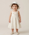 Soft White Baby Sun Hat - White
