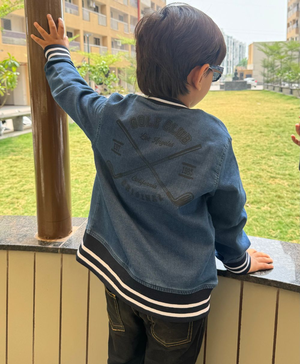 Cotton Denim Jacket - Blue
