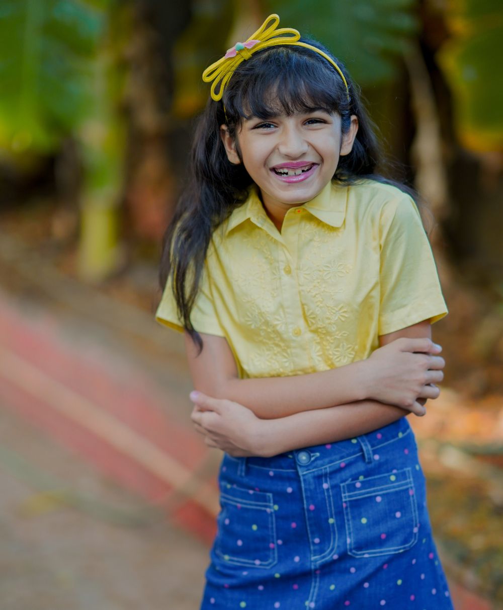Embroidered Shirt - Yellow