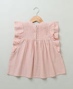 Flutter Sleeves Blouse - Peach