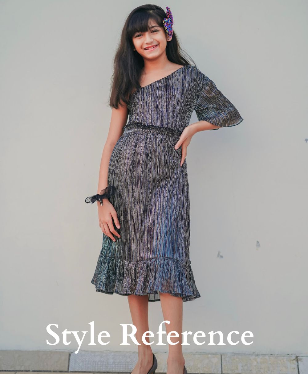 Sweetlime By As Liquid Rainbow Foiled Midi Dress - Black