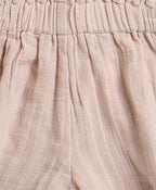 Pumpkin & Floral Print Ruffle Organic Cotton Co-ord Set - Off-White & Peach