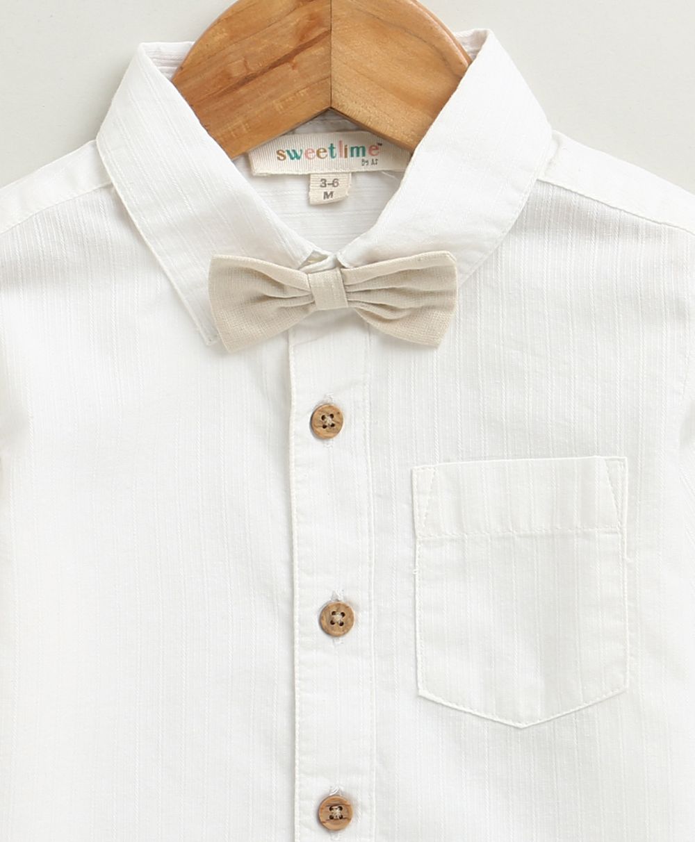 Baby Boys Gentleman Formal Set - White & Beige