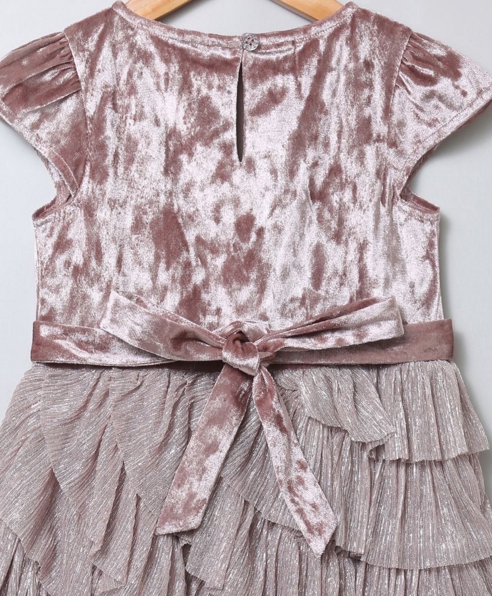 Velvet Party Dress - Light-Lilac