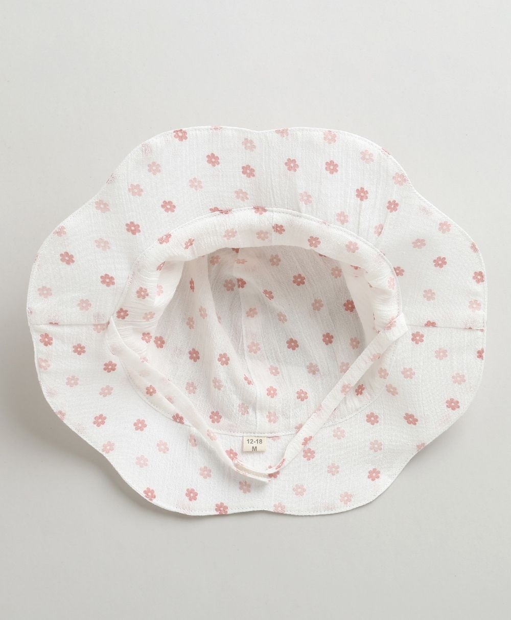 Soft Rose Garden Hat - White