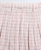 Cotton Tweed Jacquard Skirt - Pink