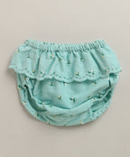 Floral Lace Mint Organic Cotton Top & Bloomer Set – Sea Green