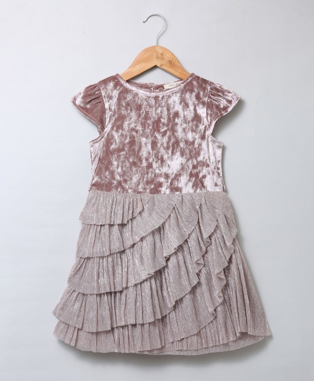 Velvet Party Dress - Light-Lilac