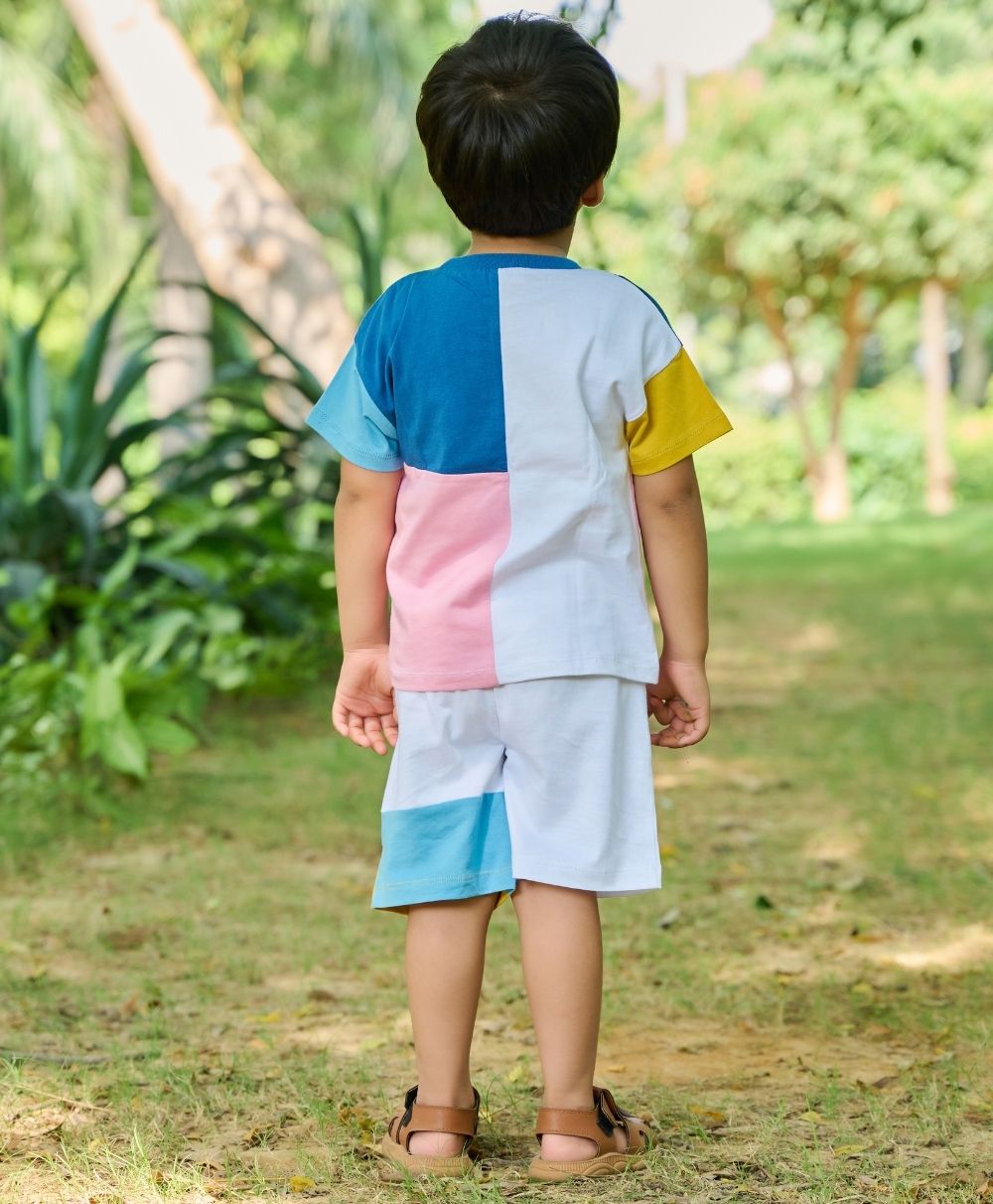 Unisex Tonal T-Shirt & Shorts Co-ord Set - Multicoloured
