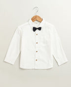 Baby Boys Little Gentleman Formal Co-ord Set - White & Dark Navy