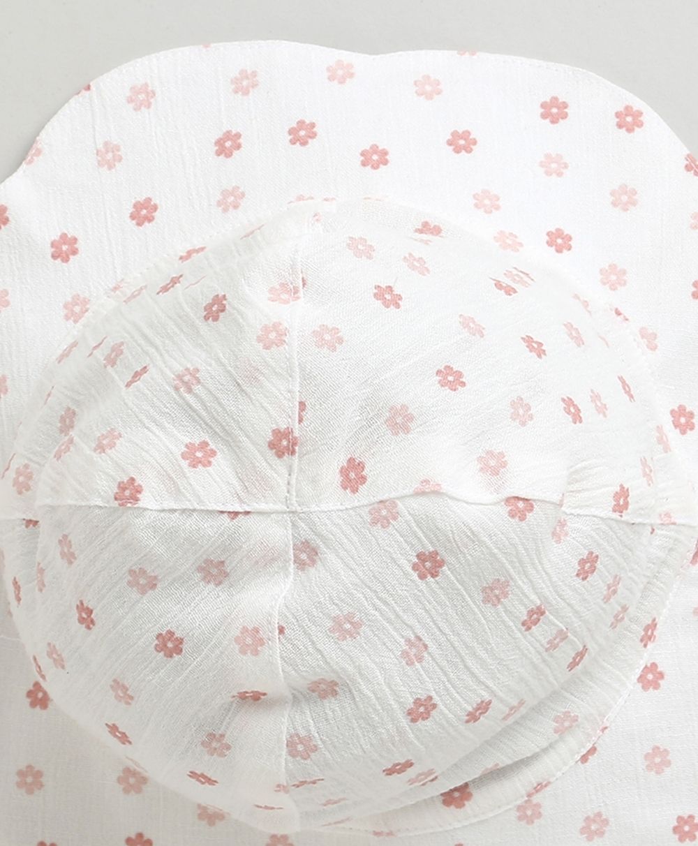 Soft Rose Garden Hat - White