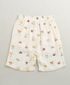 Zoom Safari Cotton Double Cloth Co-ord Set -  Off-White