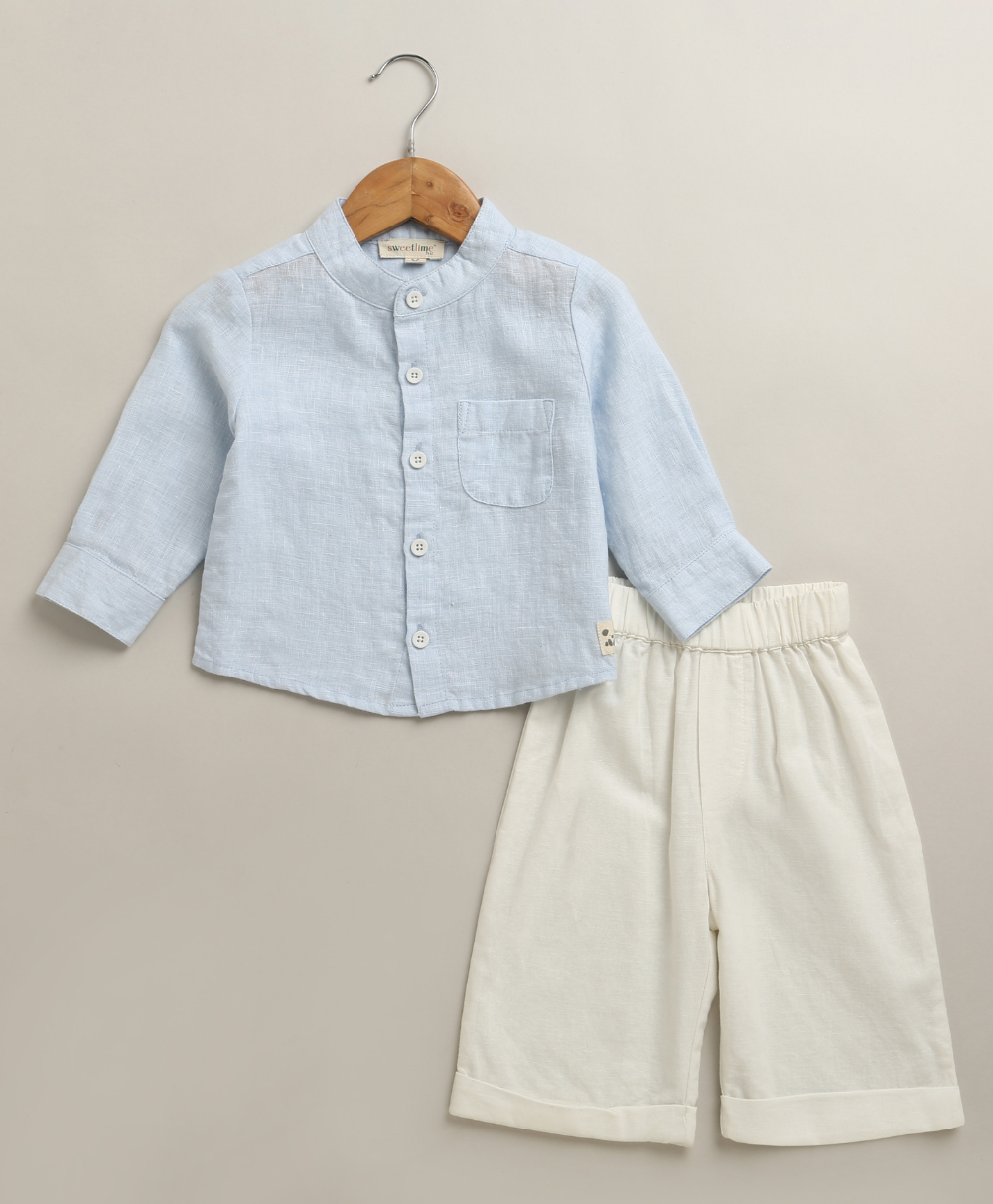 Cloud & Cotton Shore Set - Light Blue & Off-White