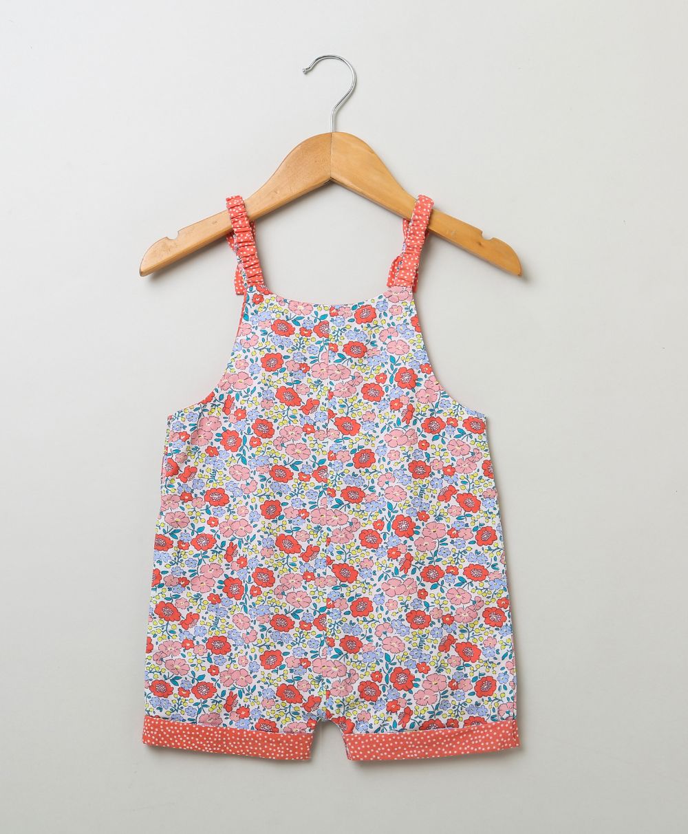 All-over Floral Print Dungaree - Multicoloured