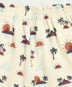 Sunset Print Cotton Linen Co-ord Set - Beige