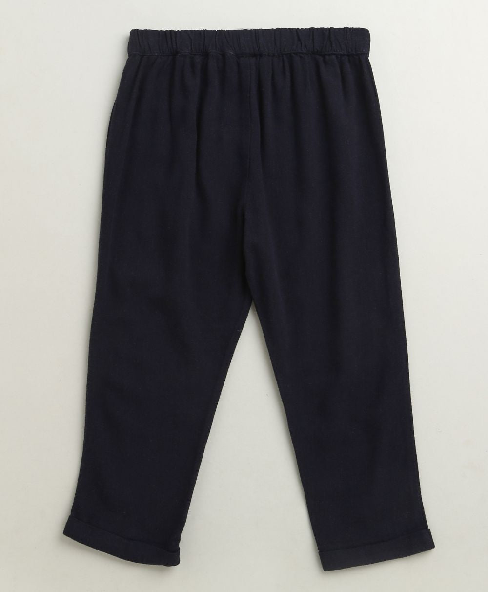 Baby Boys Little Gentleman Formal Co-ord Set - White & Dark Navy