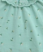 Floral Lace Mint Organic Cotton Top & Bloomer Set – Sea Green