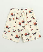 Sunset Print Cotton Linen Co-ord Set - Beige