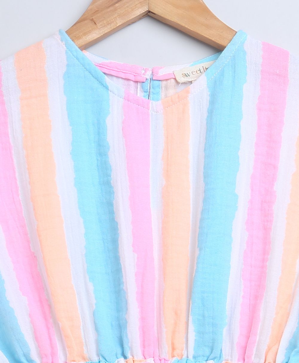 Striped Cotton Kaftan - Multicoloured