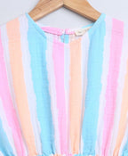 Striped Cotton Kaftan - Multicoloured