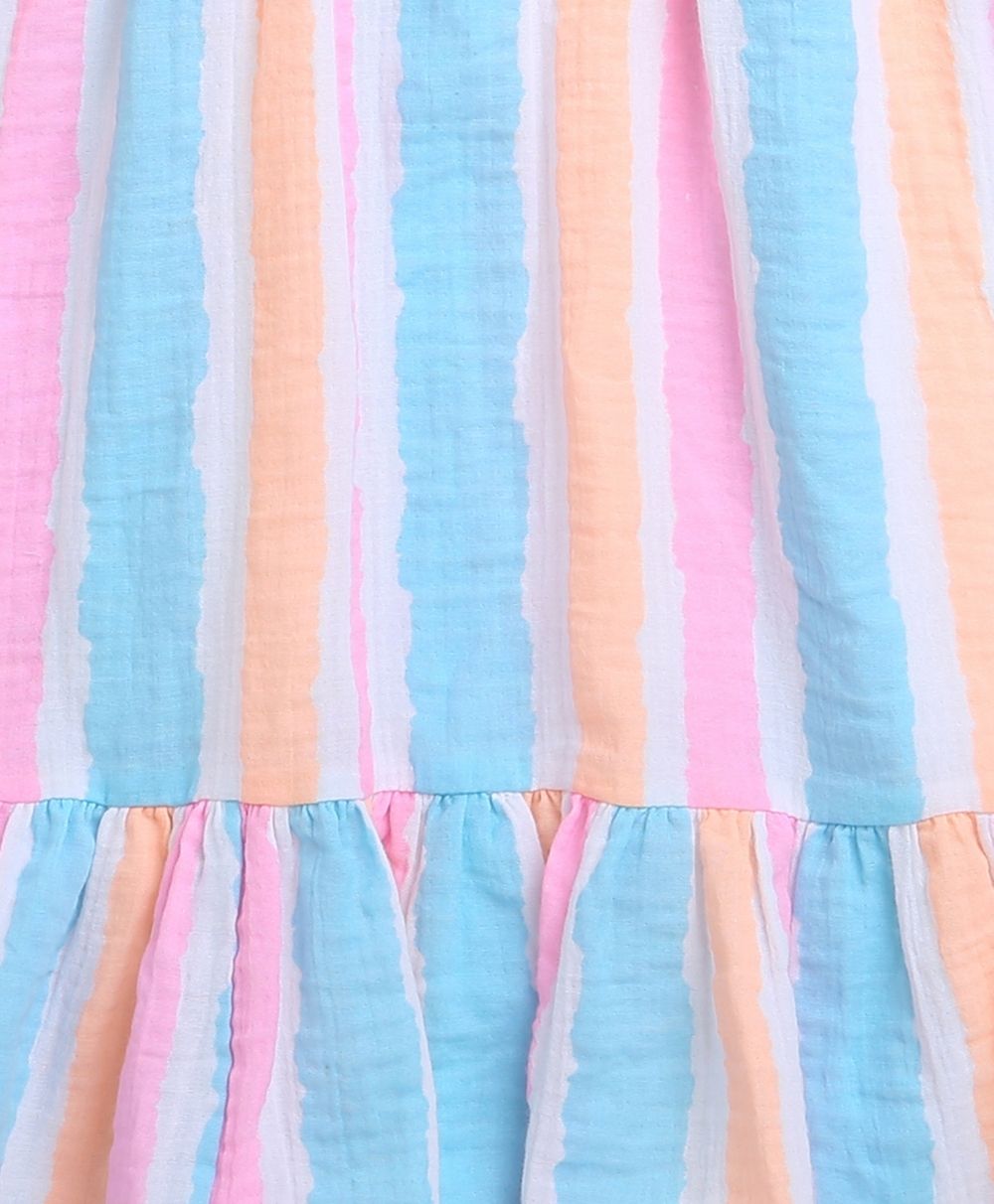 Striped Cotton Dress - Multicoloured