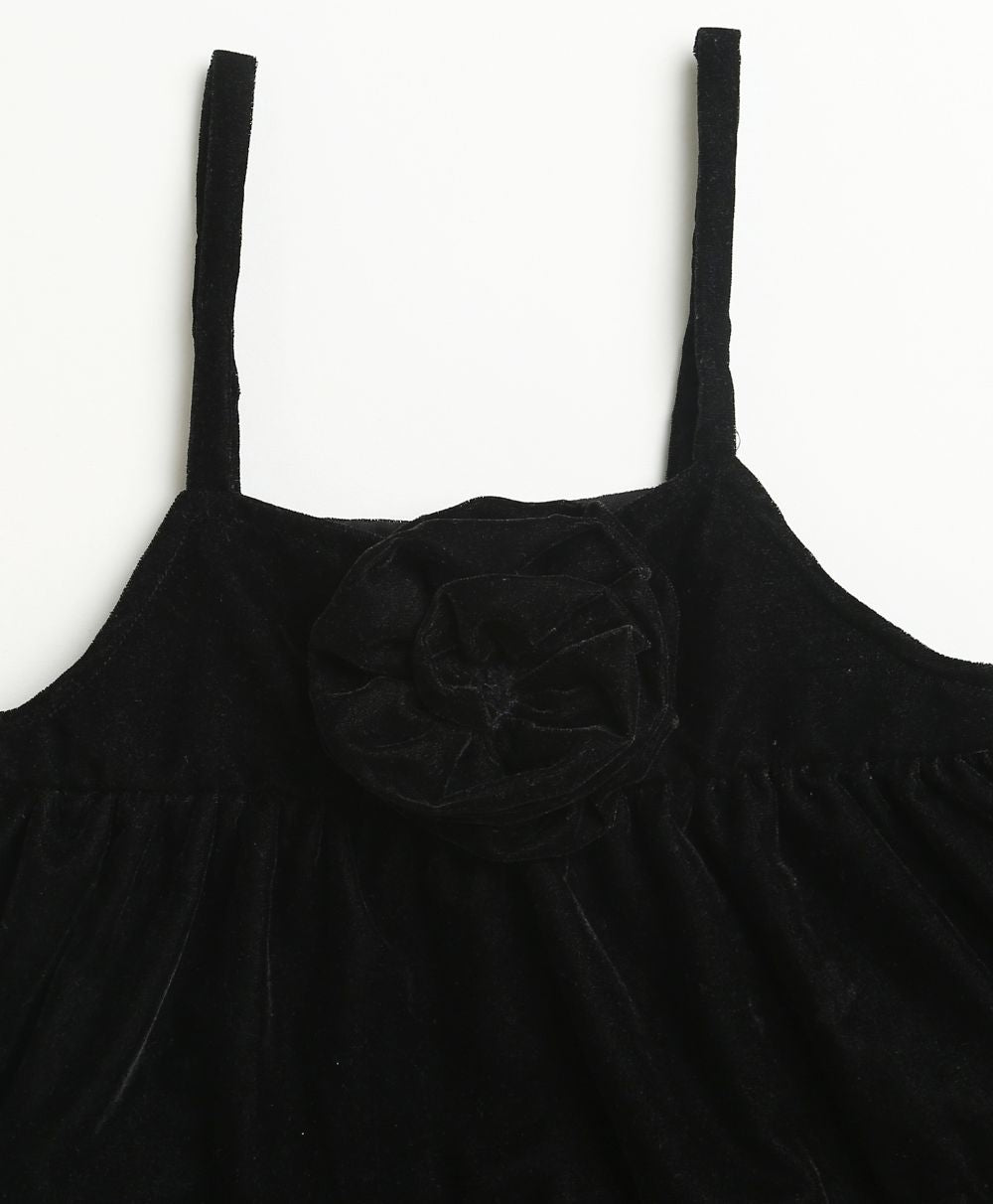 Midnight Velvet Charm Dress - Black