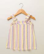 Multicoloured Striped Blouse with a Bloomer - Multicoloured