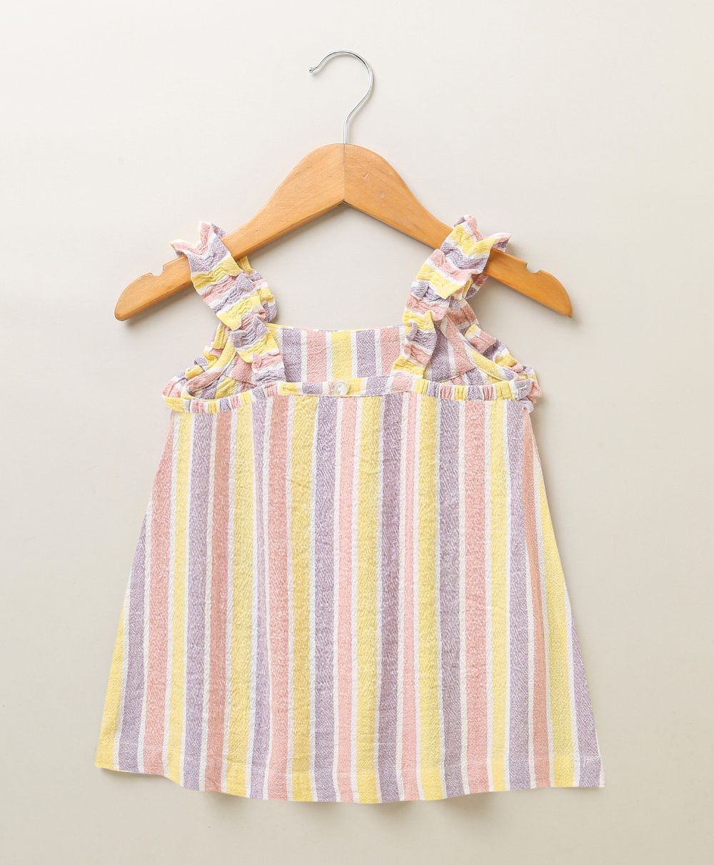 Multicoloured Striped Blouse with a Bloomer - Multicoloured