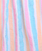 Striped Cotton A-line Dress - Multicoloured