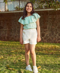 Girls Cotton Twill Shorts - White