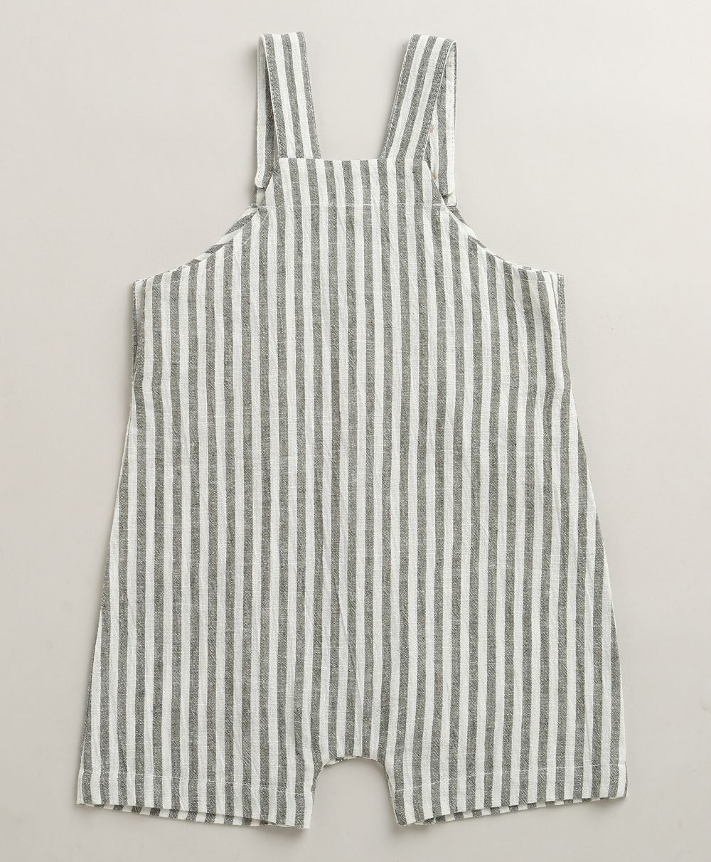 Unisex Little Wanderer Summer Cotton Romper & White T-shirt Set - Grey & White