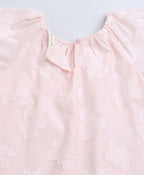 Jacquard A-Line Cotton Dress - Rose Pink