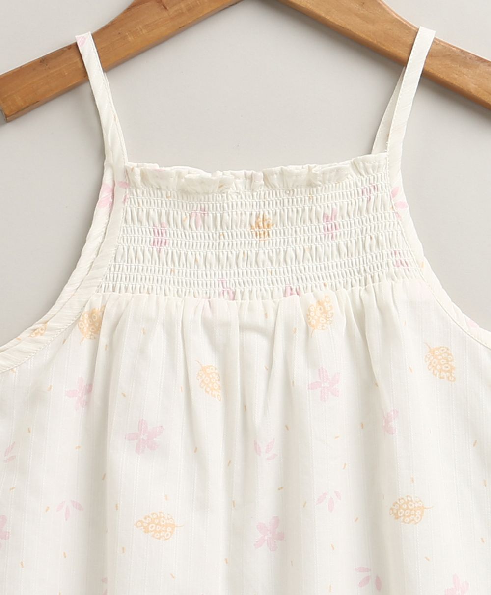 Baby Girls' Cotton Buttercup Breeze Romper & Hairband Set - White