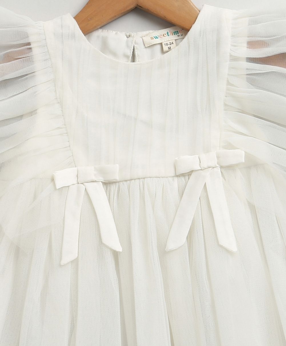 Little Angel White Party Dress- White