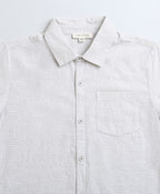 Short Sleeves Cotton Linen Shirt - White