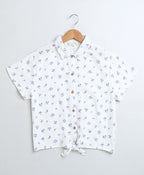 Stylish Floral Print Shirt - White