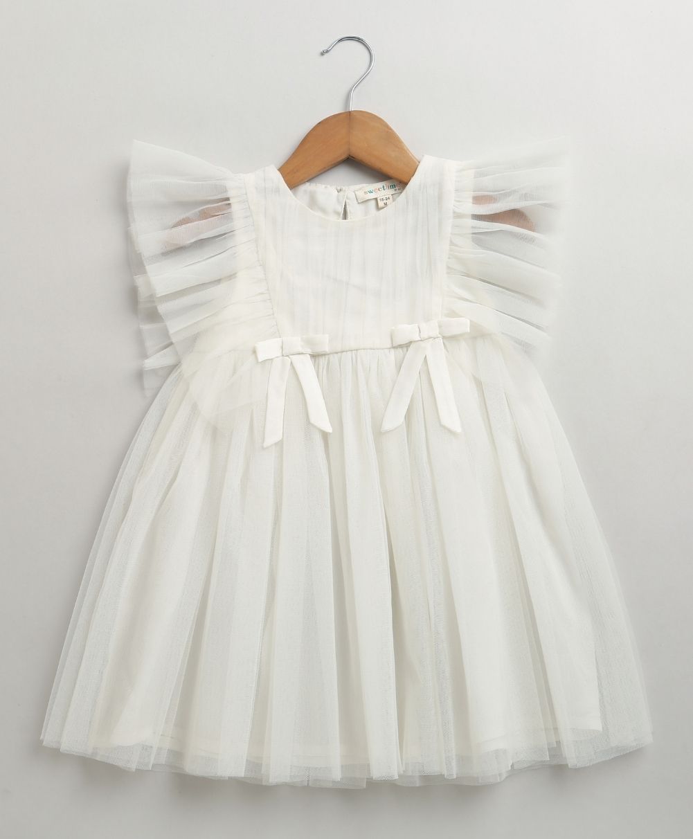 Little Angel White Party Dress- White