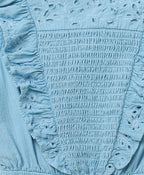 Seersucker Jumpsuit - Light Blue