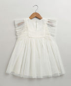 Little Angel White Party Dress- White