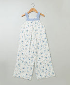 Floral Printed Playsuit - White
