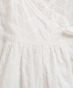Organic Cotton Angel Pearl Baby Girl Dress with Headband - White