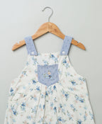 Floral Printed Playsuit - White