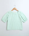 Sweetlime By As Cotton Schiffly Blouse - Mint Green