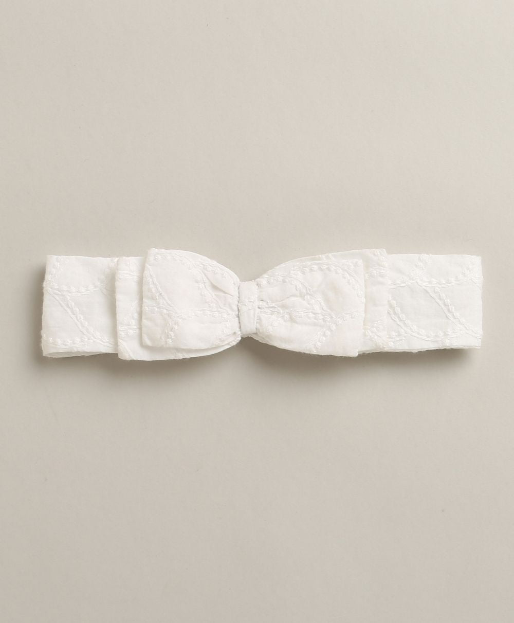 Organic Cotton Angel Pearl Baby Girl Dress with Headband - White