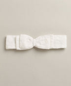 Organic Cotton Angel Pearl Baby Girl Dress with Headband - White