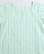 Sweetlime By As Cotton Schiffly Blouse - Mint Green