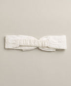 Organic Cotton Angel Pearl Baby Girl Dress with Headband - White