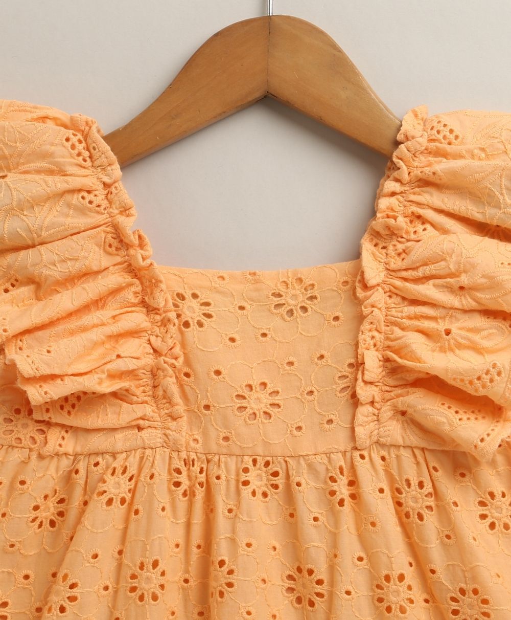 Organic Cotton Sweet Peach Breeze Dress - Orange