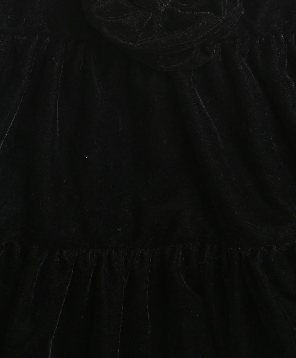 Midnight Velvet Charm Dress - Black